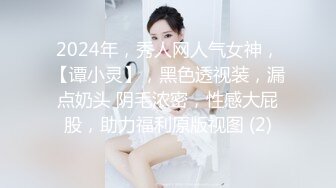 2024年，秀人网人气女神，【谭小灵】，黑色透视装，漏点奶头 阴毛浓密，性感大屁股，助力福利原版视图 (2)