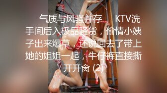 ❤️气质与风骚并存❤️KTV洗手间后入极品骚货，偷情小姨子出来爆草，还说回去了带上她的姐姐一起，牛仔裤直接撕开开肏 (2)