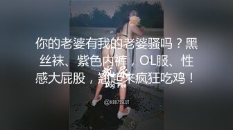 你的老婆有我的老婆骚吗？黑丝袜、紫色内裤，OL服、性感大屁股，翘起来疯狂吃鸡！