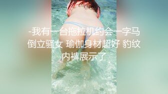 -我有一台拖拉机约会一字马倒立骚女 瑜伽身材超好 豹纹内裤展示了