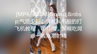 [MP4/ 421M]&nbsp;&nbsp;气质少妇上演教科书般的打飞机教程，手并用，深喉吃屌爆一嘴高潮射精